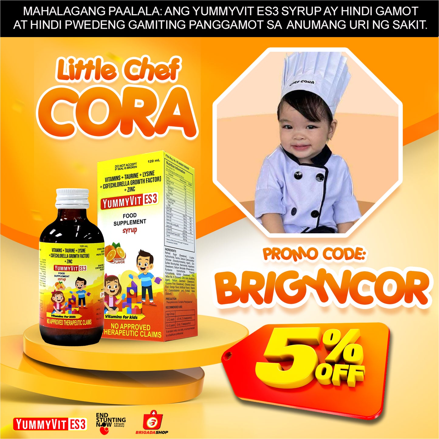 YummyVit (Little Chef Cora 5% Discount)