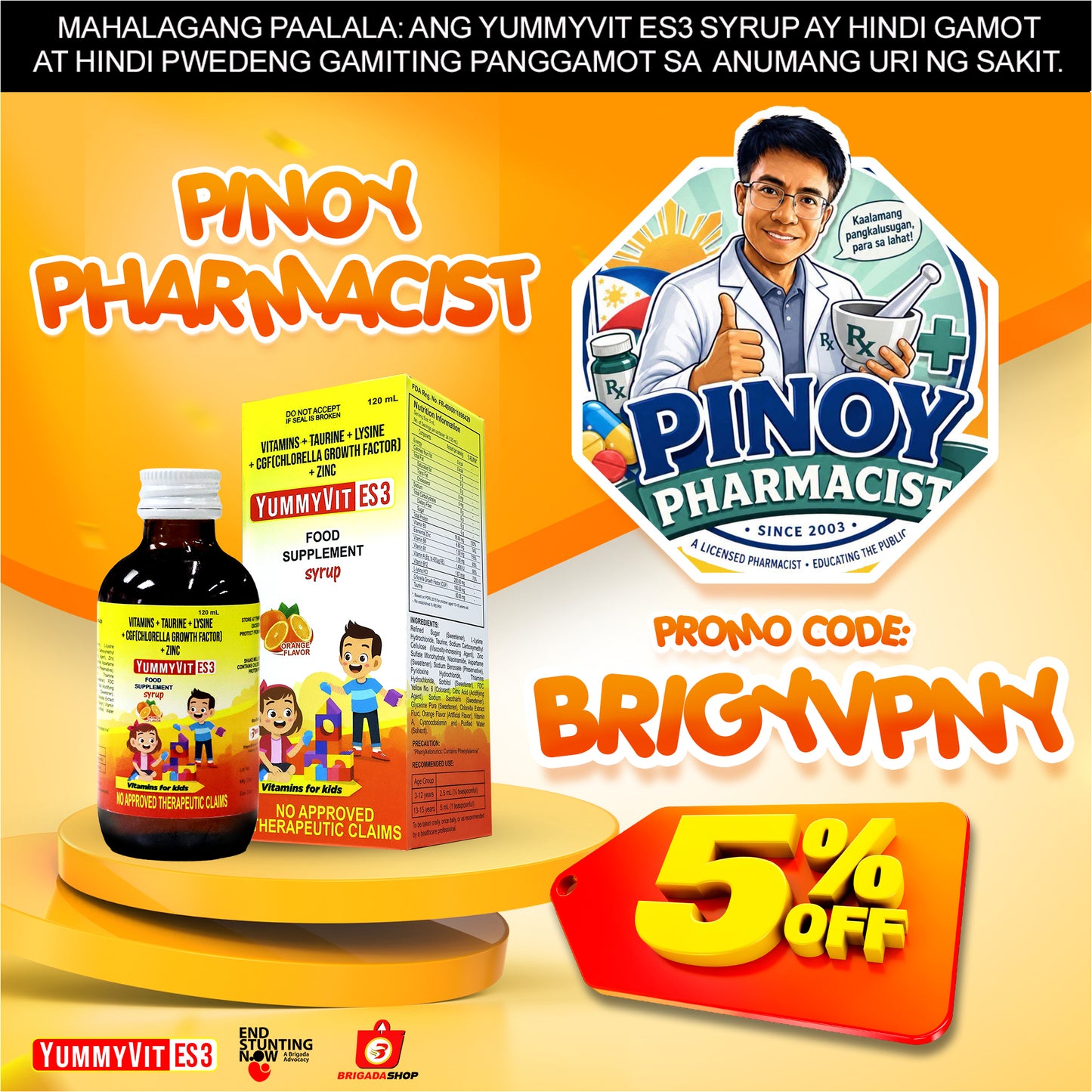YummyVit (Pinoy Pharmacist 5% Discount)