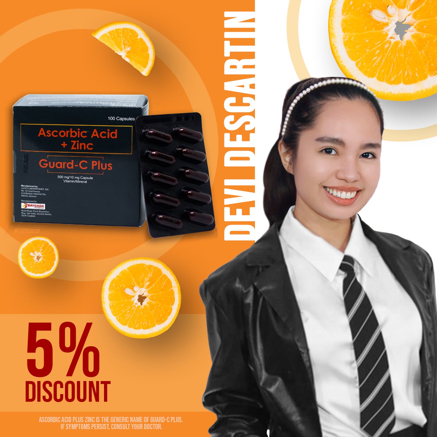 Guard-C Plus Ascorbic Acid + Zinc (DEVI DESCARTIN 5% Discount)