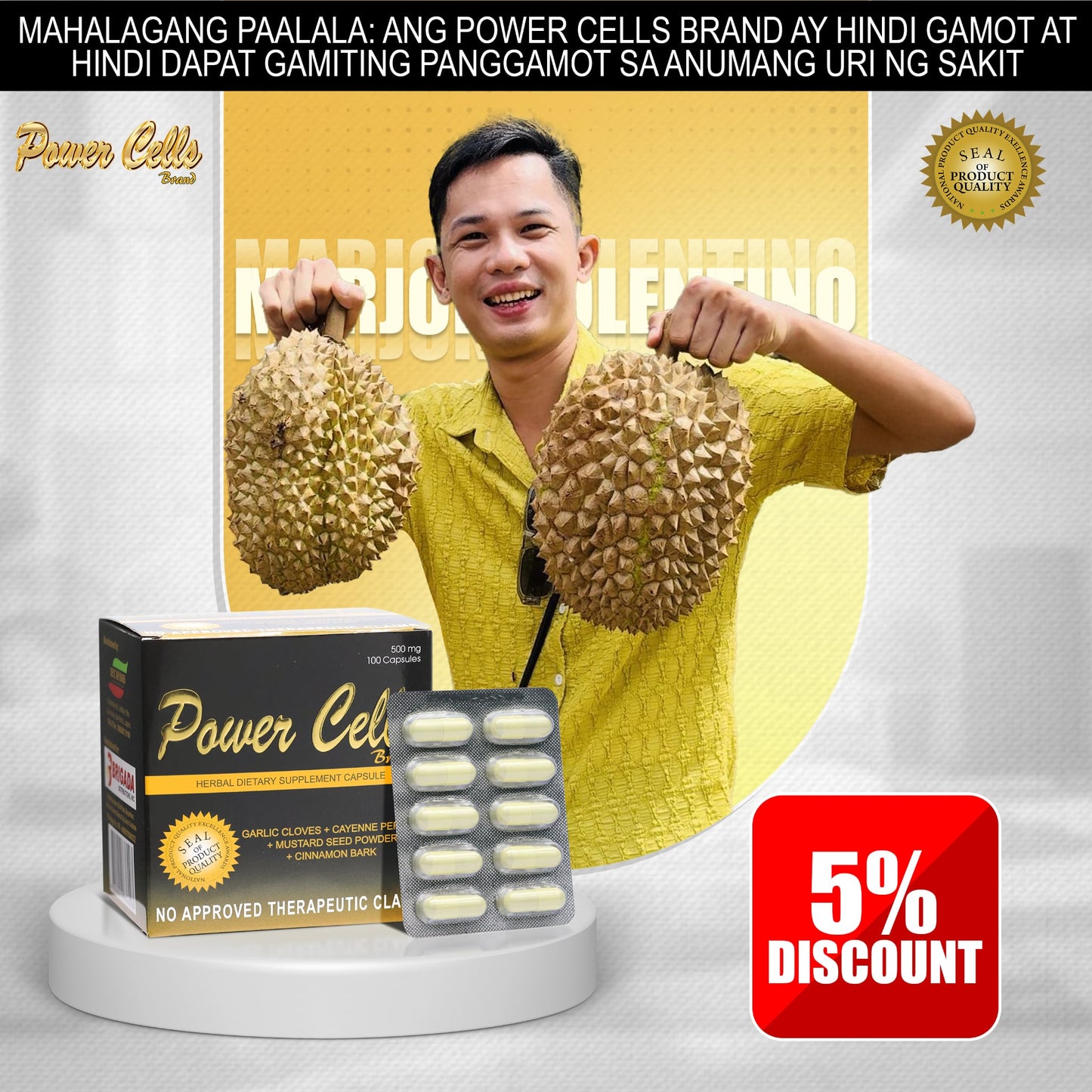 Power Cells Herbal Capsule (Marjon Tolentino 5% Discount)