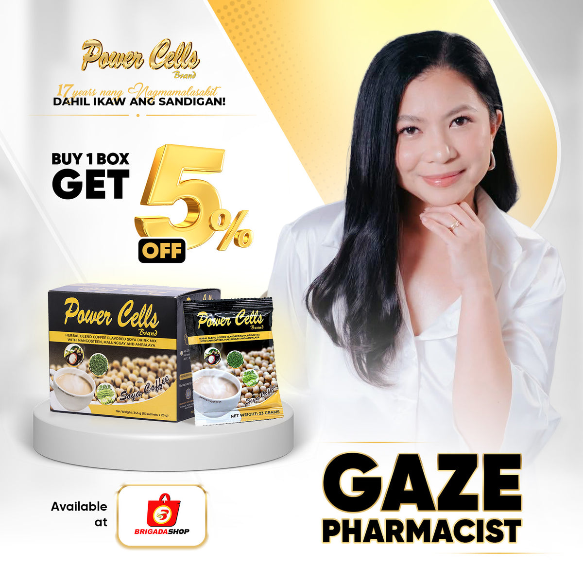 Power Cells Soya Coffee (Gaze Paharmacist 5% Discount)