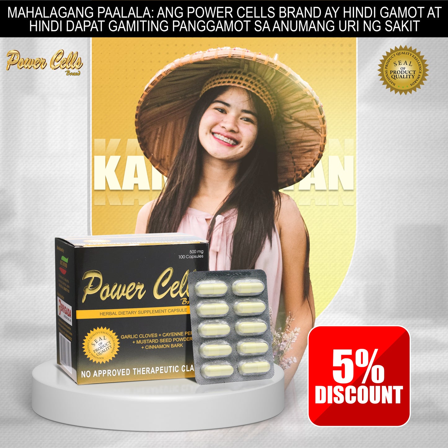 Power Cells Herbal Capsule ( Ka mangyan Vlogs 5% Discount)