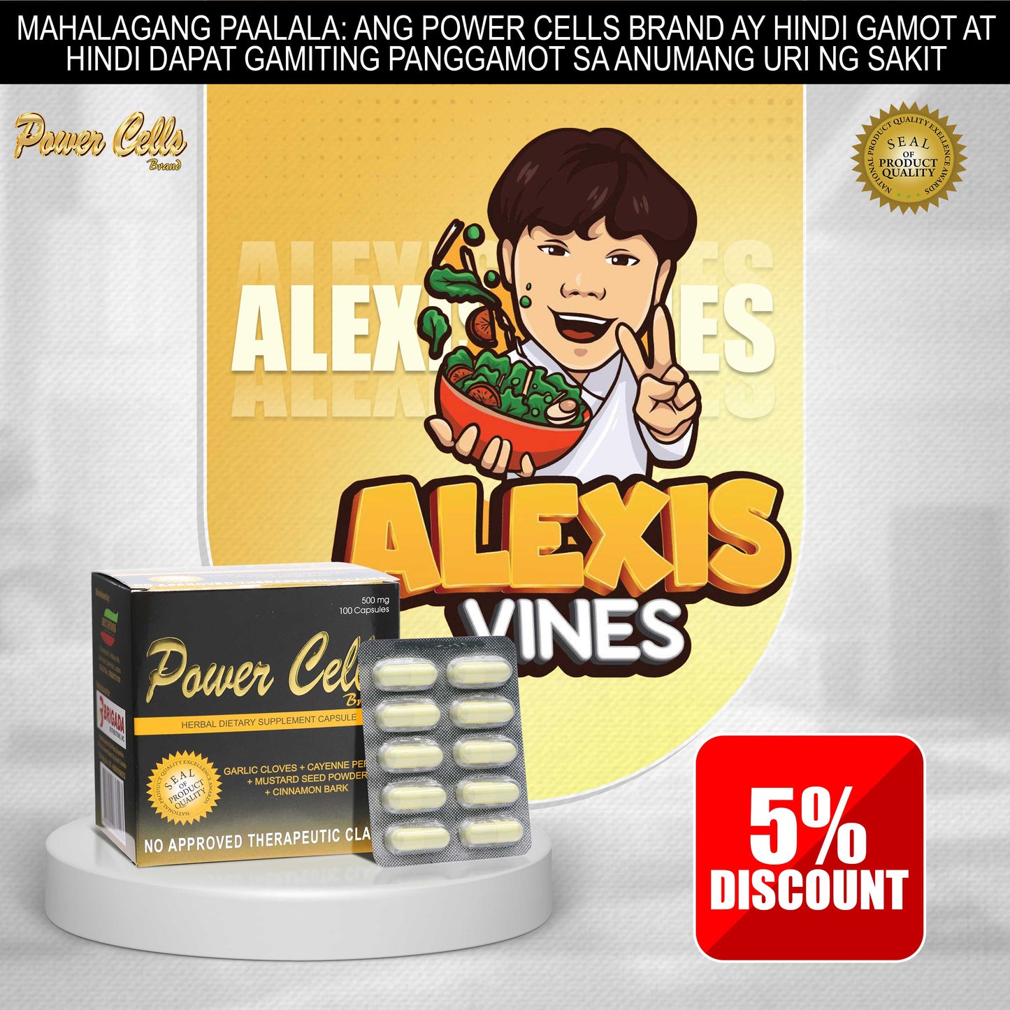 Power Cells Herbal Capsule (Alexis Vines 5% Discount)