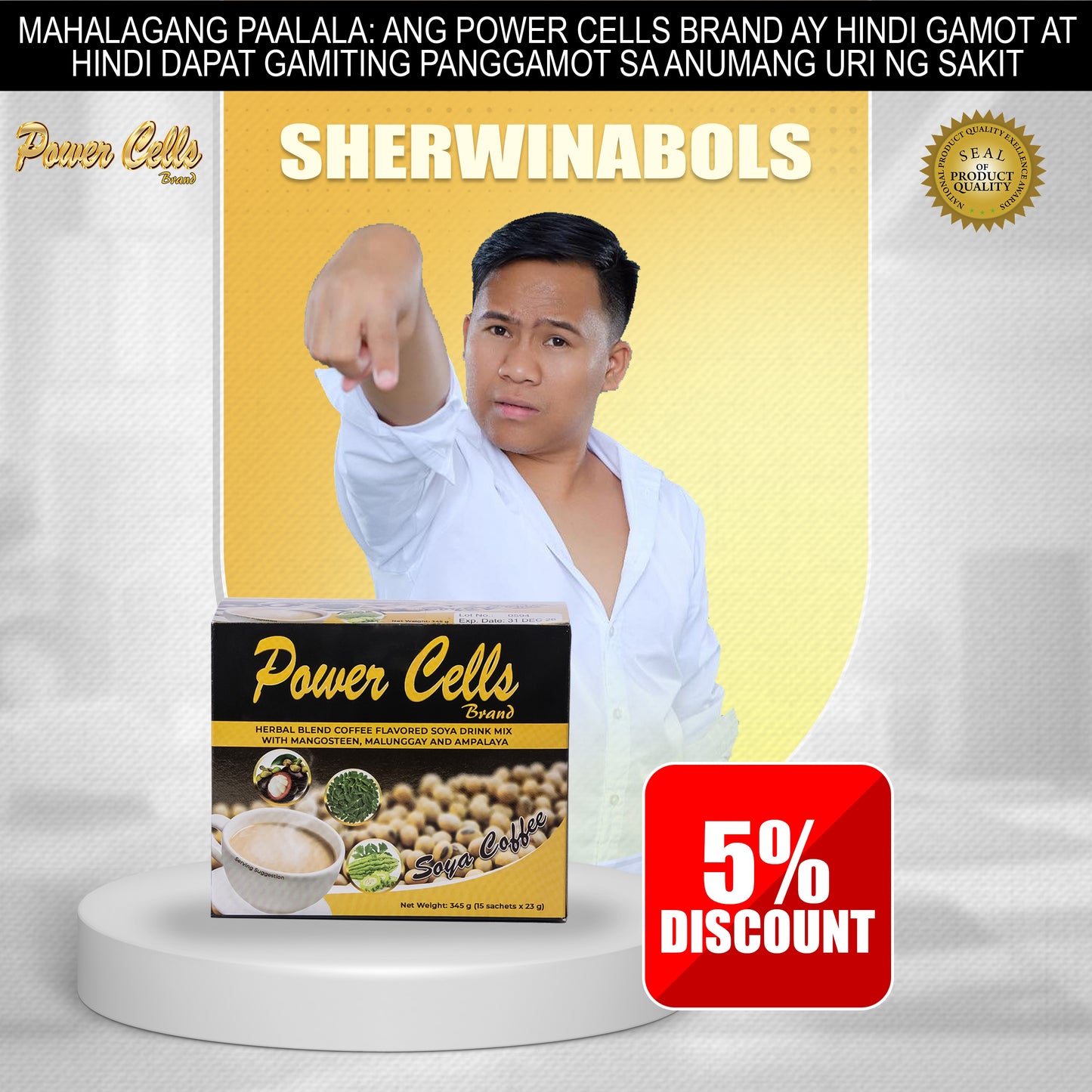 POWER CELLS SOYA COFFEE (Sherwinabols 5% Discount)