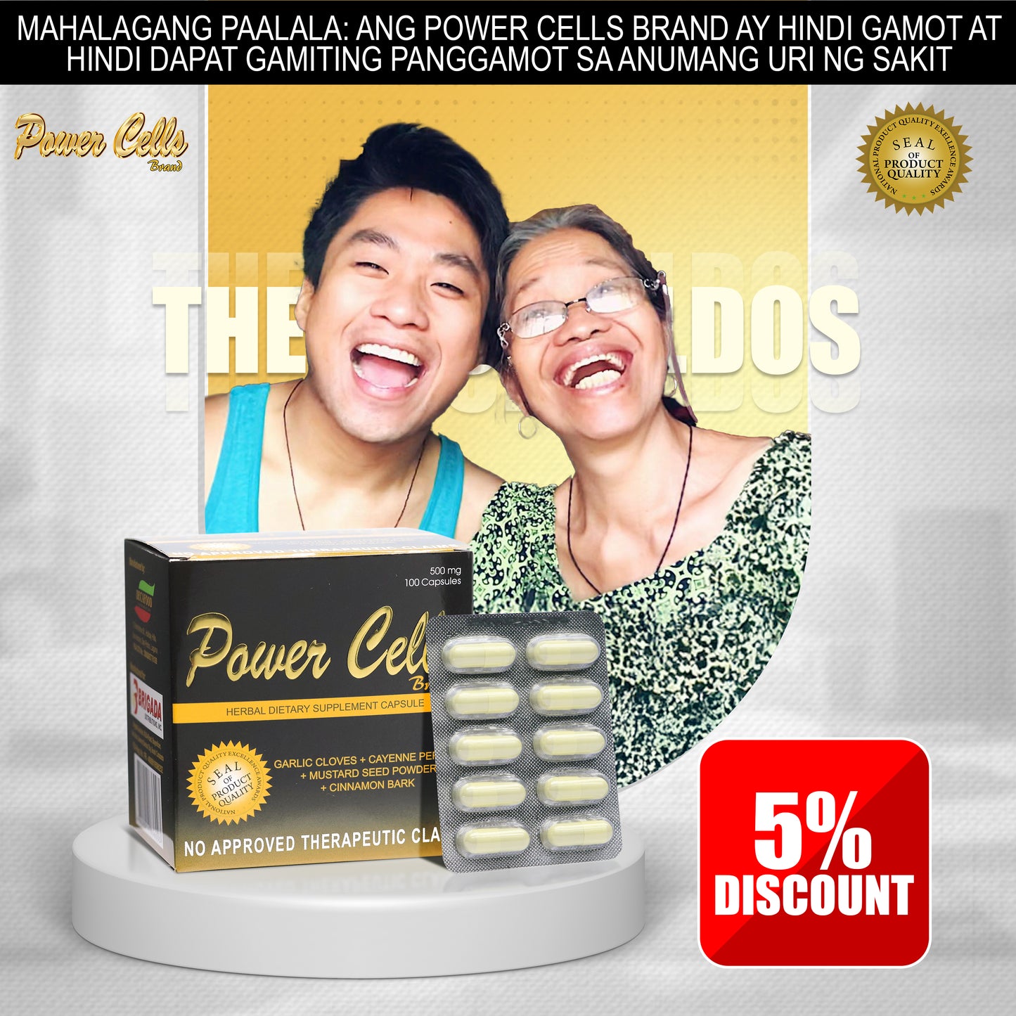 Power Cells Herbal Capsule ( The Aguinaldos 5% Discount)