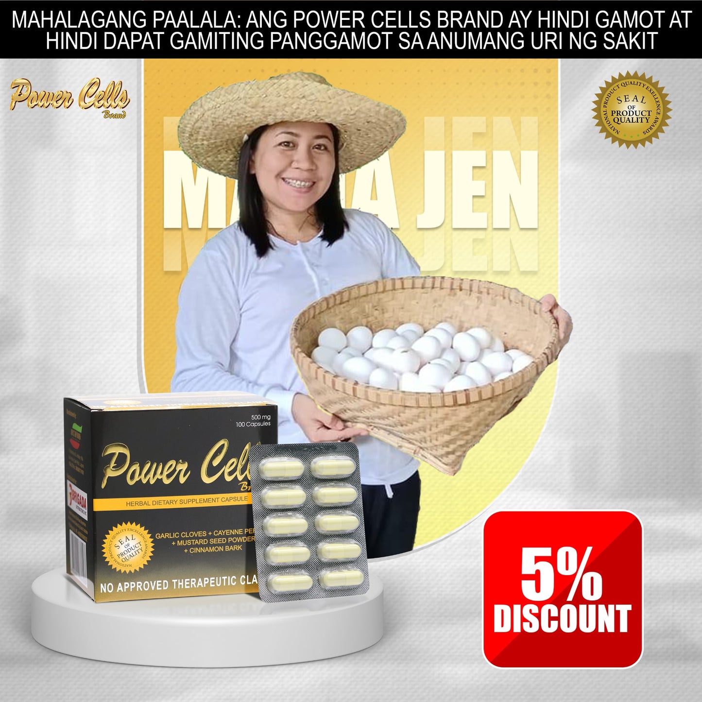 Power Cells Herbal Capsule (Mama Jen 5% Discount)