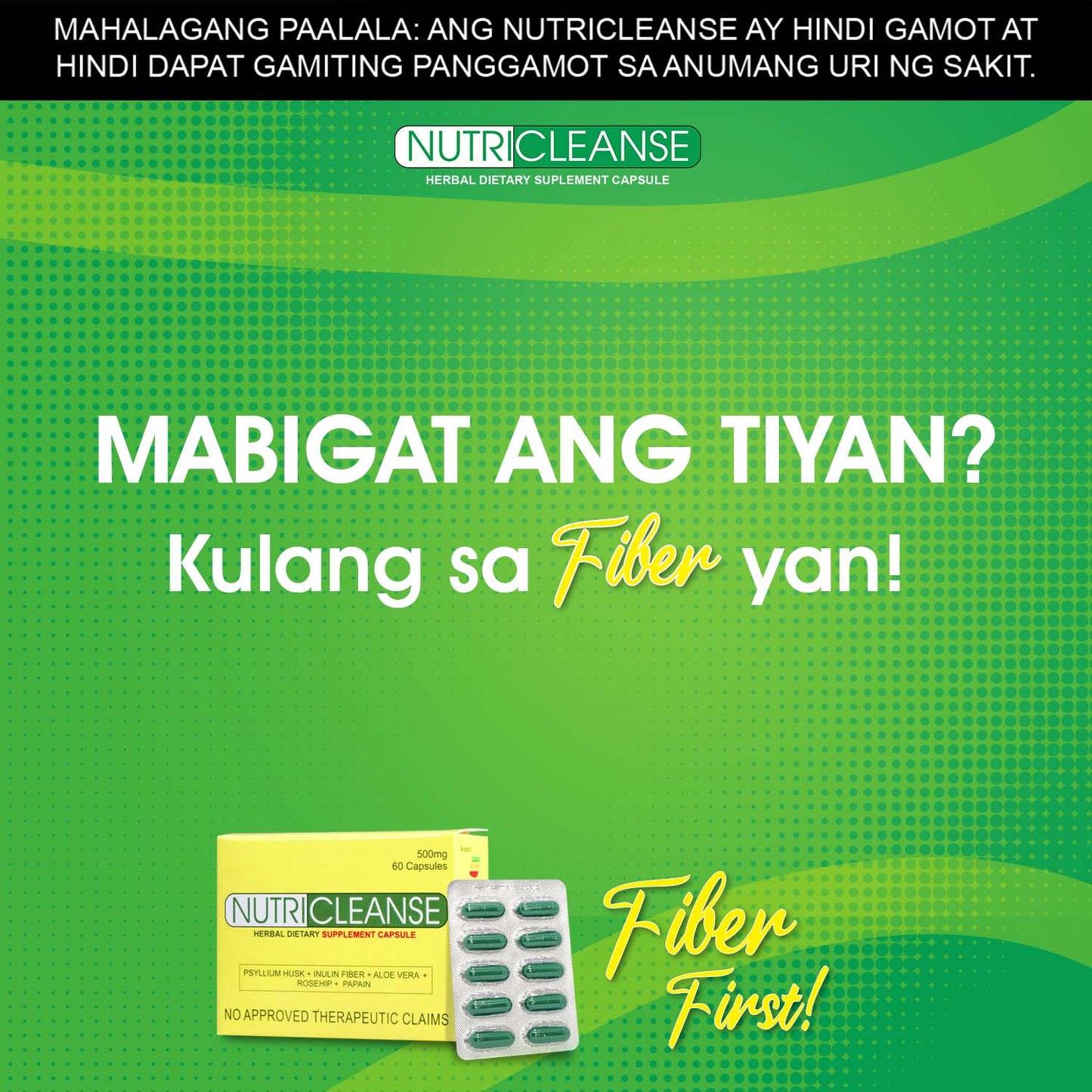 Nutricleanse Herbal Capsule (Joy Manlunas 5% Discount)