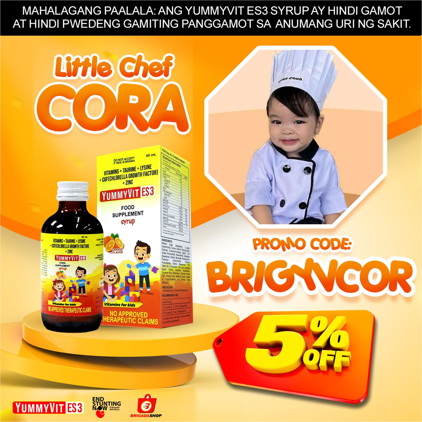 YummyVit (Little Chef Cora 5% Discount)