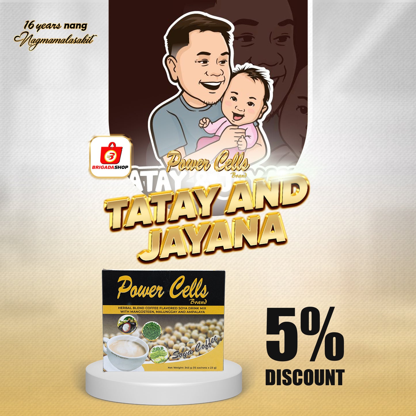 POWER CELLS SOYA COFFEE (Tatay and Jayana 5% Discount)