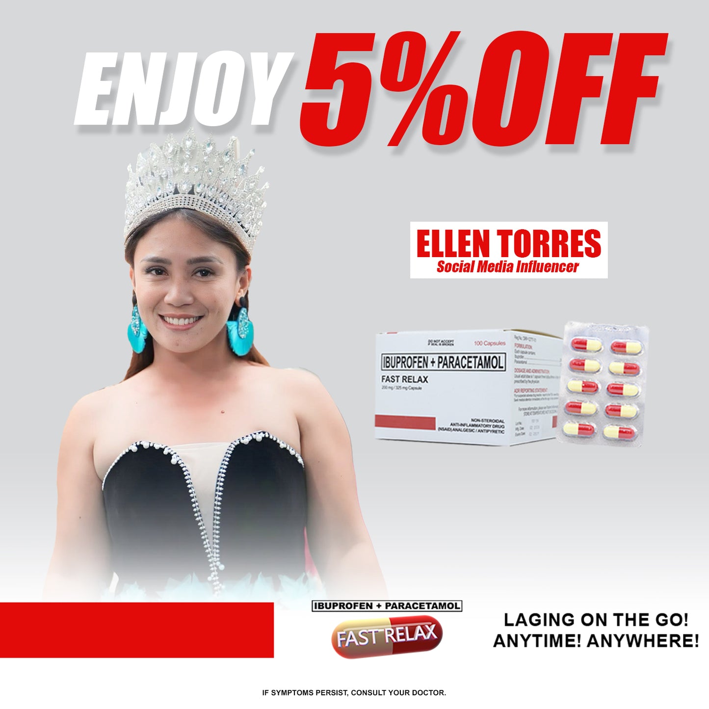 Fast Relax Ibuprofen + Paracetamol (Ellen Torres 5% Discount)