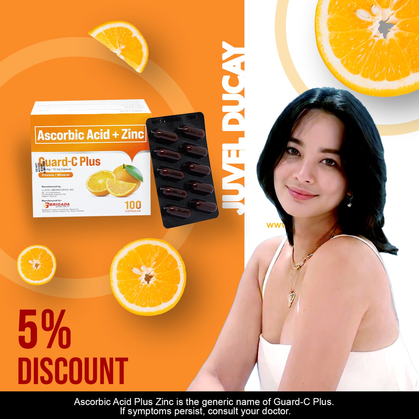 Guard-C Plus Ascorbic Acid + Zinc (JUVEL DUCAY 5% Discount)