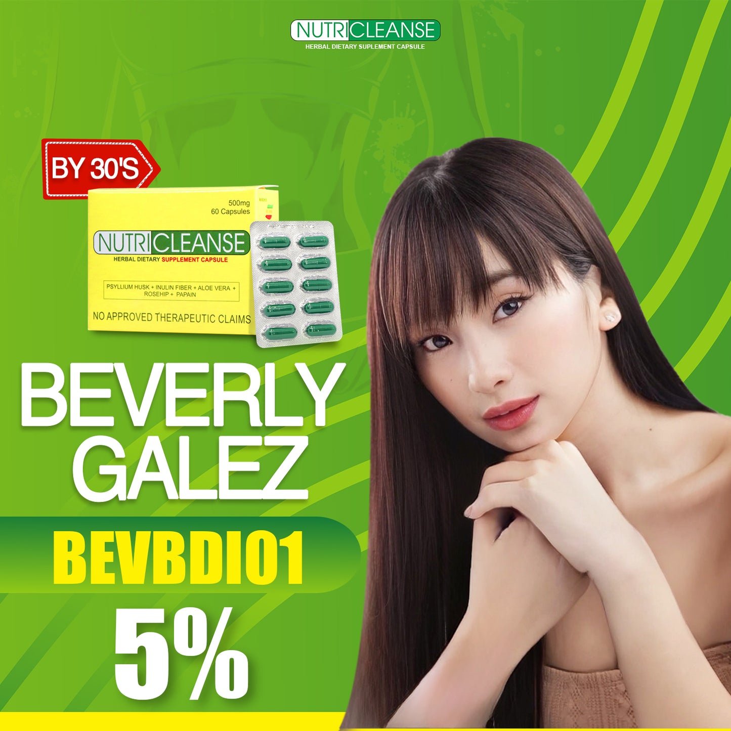 Nutricleanse Herbal Capsule (Beverly Galez 5% Discount)