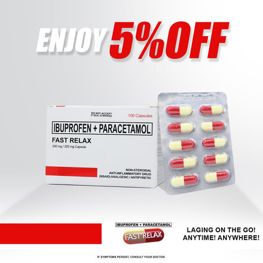 Fast Relax Ibuprofen + Paracetamol (Doc Dex 5% DISCOUNT)